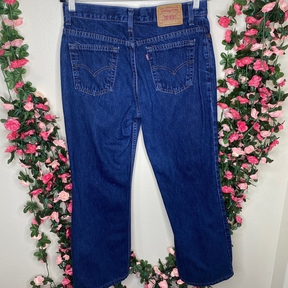 Levi’s Bootcut Dark Wash Low Rise Jeans Womens Casual Made in USA VTG - Picture 4 of 8